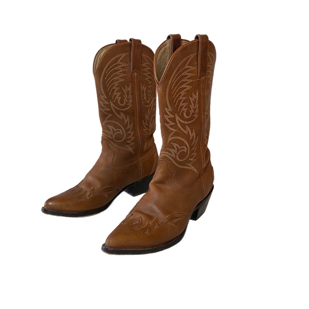 Durango Hand Tooled Wingtips Cowboy Western Leather Boots Women’s 9M